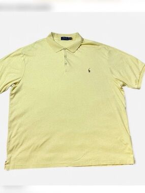 Polo by Ralph Lauren Yellow Short Sleeve Polo Shirt Classic Fit XXL Preppy
